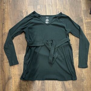 Sonoma Black V-Neck Long Sleeve Blouse